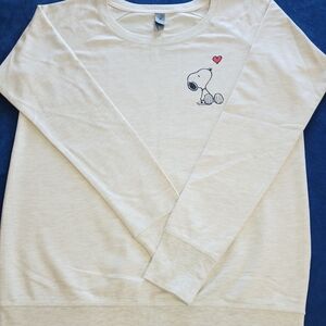 Cream Snoopy Sweatshirt